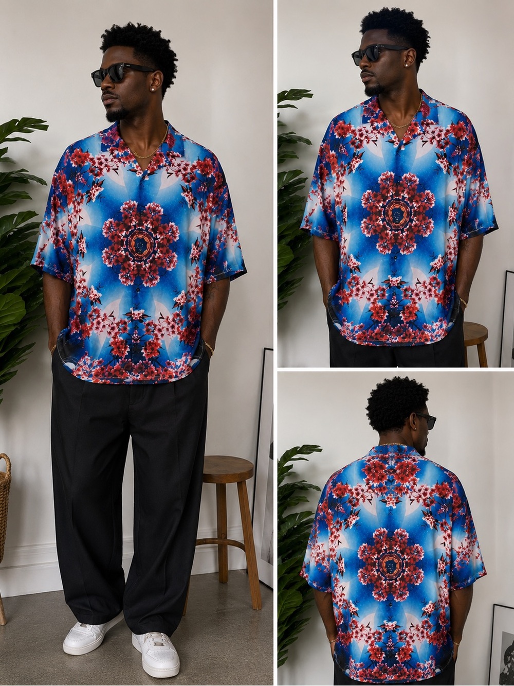 ASOS- NWOT Floral Button Down Shirt Size Large